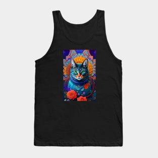 Mandala flower Cat Tank Top